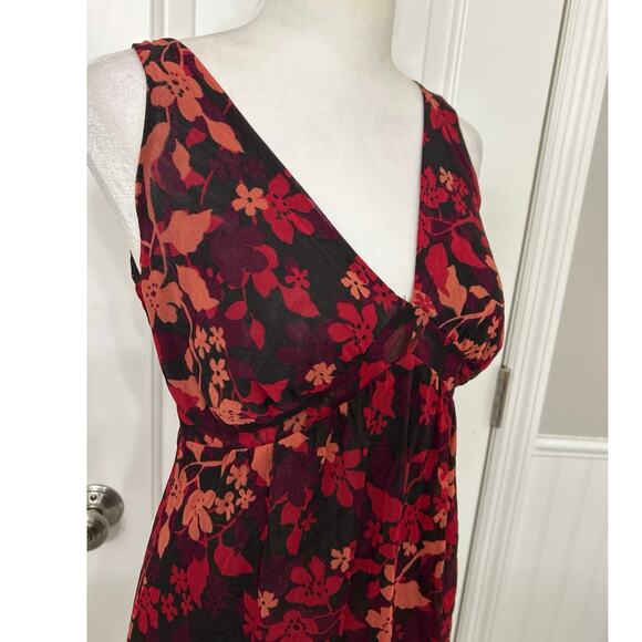 Vintage Y2K New York & Company Sheer Floral Whimsigoth Babydoll Blouse XS - Picture 5 of 8